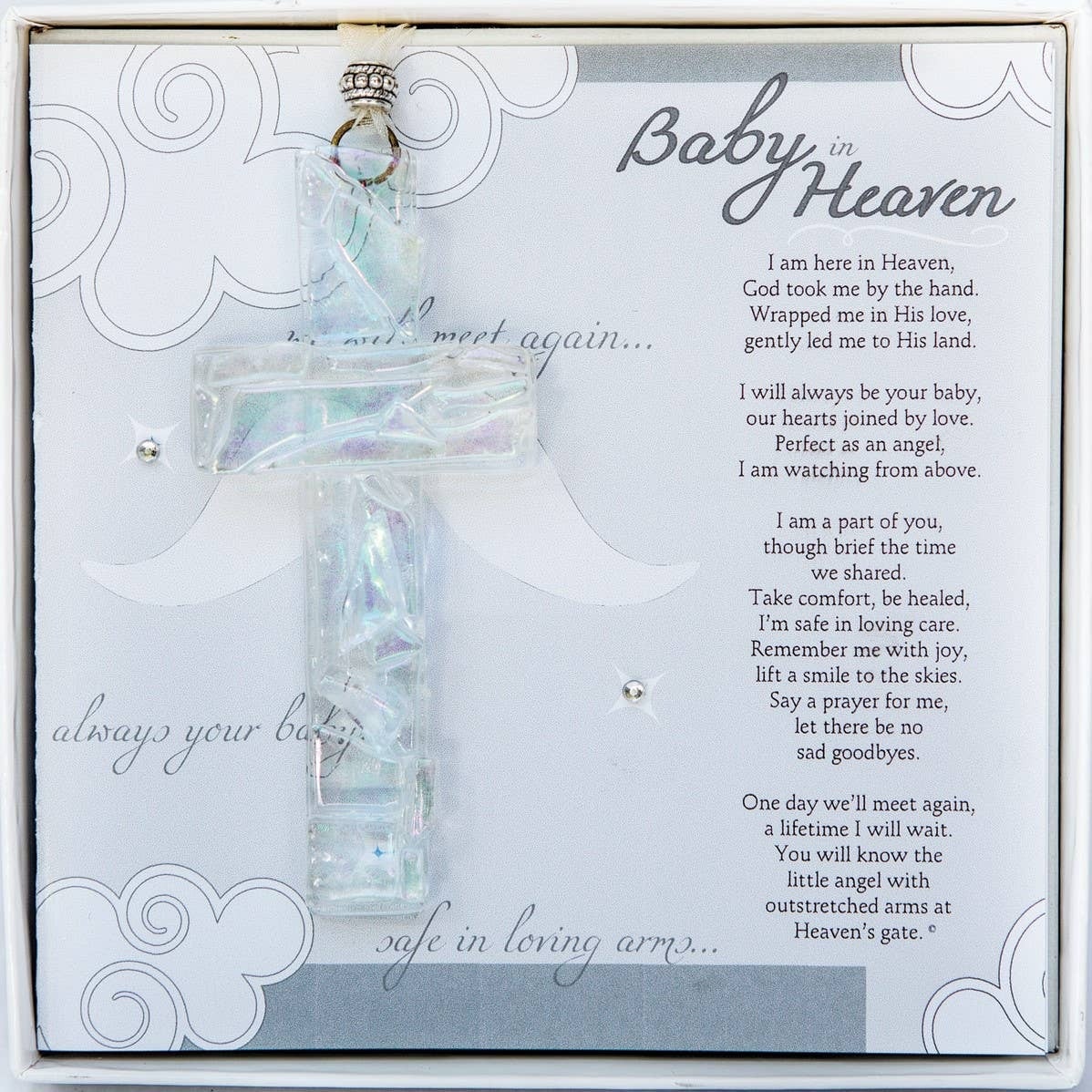 Baby In Heaven: Infant Memorial Clear Mosaic Cross 3405 | Rustic Eagle ...