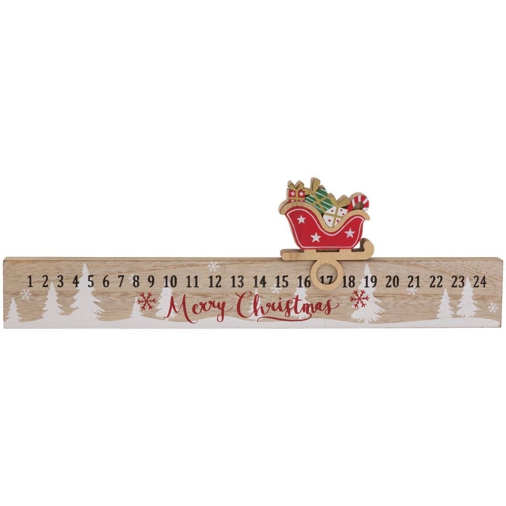 Sleigh Advent Calendar Christmas Rustic Eagle Home Decor and Furnishings