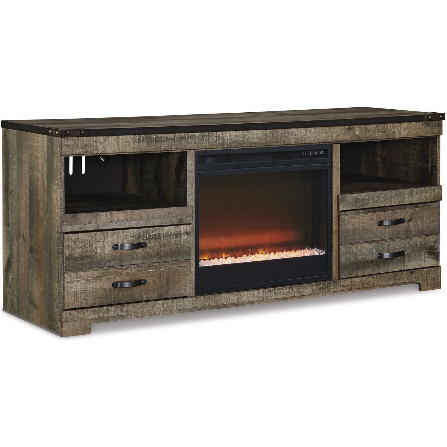 Trinell LG TV Stand w/Fireplace | Rustic Eagle Home Decor and Furnishings